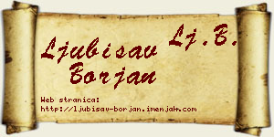 Ljubisav Borjan vizit kartica